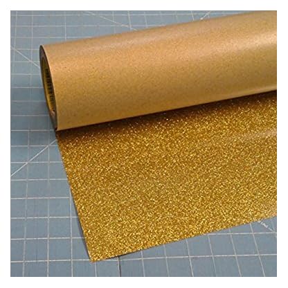 Siser Glitter HTV 20" x 10ft Roll - Iron on Heat Transfer Vinyl (Gold)