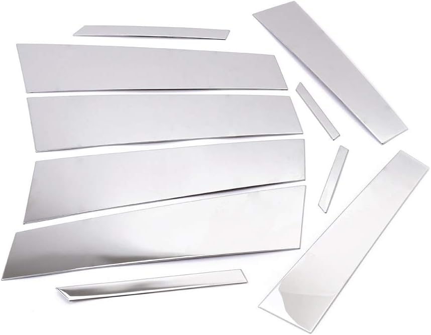 Auto Door Window B C Pillar Post Frame Trims For Peugeot 3008 2009-2015 Stainless Steel 10PCS/SET