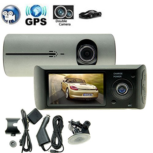 Lightinthebox@ Hd Dash-cam Dual Camera Front+incab Driving Recorder Car DVR GPS Logger G-sensor