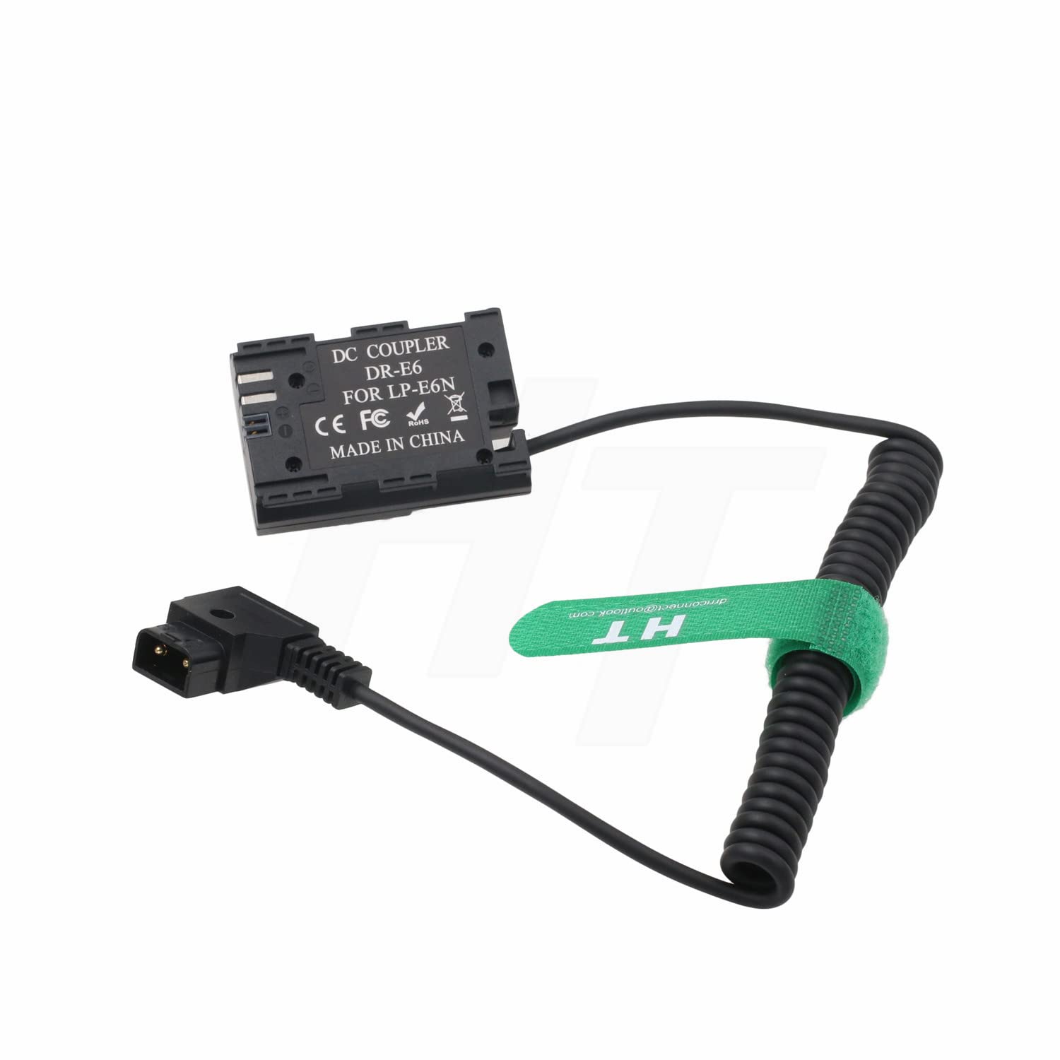 HangTon V-mount D-tap to LP-E6N Dummy Battery for Canon EOS R5 R5C R6 R7 R 5D3 5D 6D 7D II BMPCC 4K Camera, Zacuto EVF, Coiled Cable