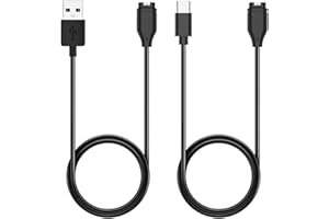 KISSMART Charger for Garmin Watch - Vivoactive 6 5 4, Fenix 8 7X 6, Venu 3s 3 2 X1, Forerunner 165 265 965, Instinct 3 2 E, Approach S70 S62 S50 S44, Epix Pro 2, Quatix, Tactix 8 7, Enduro (USB-A&C)