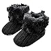 Voberry Baby Premium Soft Sole Anti-Slip Warm Winter Infant Prewalker Toddler Button Snow Boots (0-6months(11CM), Black)