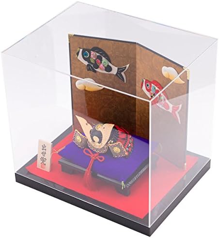 兜飾り 収納ケース入り 登場大人気アイテム 五月人形 ケース飾り 間口35 5x奥行28 5x高さ30cm 小箔昇り鯉 屏風 出世兜