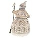 Enesco Jim Shore Heartwood Creek White Woodland Snowman with Broom Figurine, 8.5
