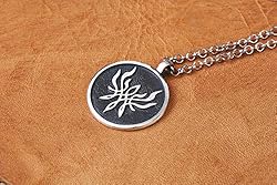 925 Sterling Silver Fire Emblem Crest of Flames