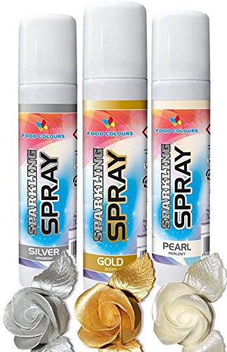 Foodcolours Lebensmittel Farb Spray Tadago Edition Gold Silber Pearl AZO frei
