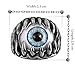 Men's Stainless Steel Devil Eye Ring Ring Vintage Gothic Skull Dragon Claw Evil Blue Eye (11)