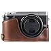 MegaGear Panasonic Lumix DMC-GX85, DMC-GX80 (12-32mm) Ever Ready Leather Camera Case and Strap, with Battery Access - Dark Brown - MG1301