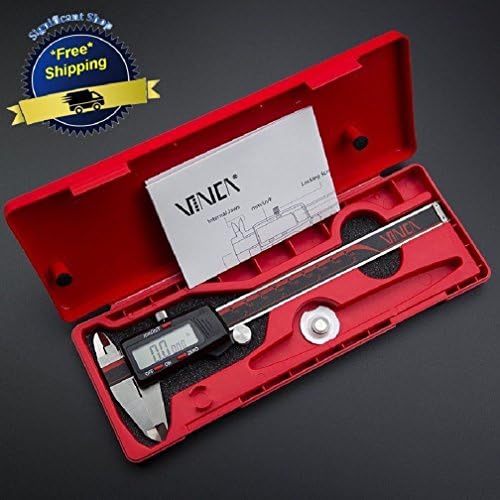 Digital Caliper Stainless Steel Electronic LCD Micrometer Measuring 0-6"/150mm