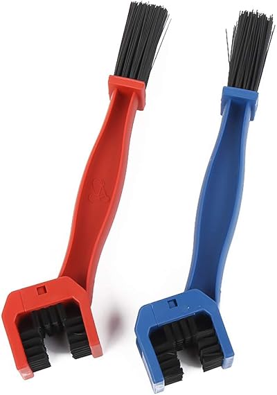 Daricowathx 2 Pack Bike Brush Cleaner 3-Sided Bristles Chain Gear Tool