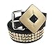 Coolcoco Black Leather Gold Studded Belt for Harley Quinn Women Girls Cosplay Accessory Outfit