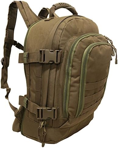 LQ Tactical 3-day Expandable Backpack with Waist Pack Large Rucksack Tactical Backpack Molle Assault Bag for Day Hiking, Camping, Climbing, Trekking, Travling (O.D.Green)