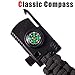 Braylin Protection Paracord Bracelet, 2 pcs Camping Paracord Survival Bracelet Kit, Outdoor Hiking Travelling Hunting Gear, Emergency Tactical Parachute Rope Bracelet, Compass, Flint Stone, Fire Start