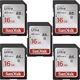 5x Genuine SanDisk Ultra 16GB Class 10 SDHC Flash Memory Card