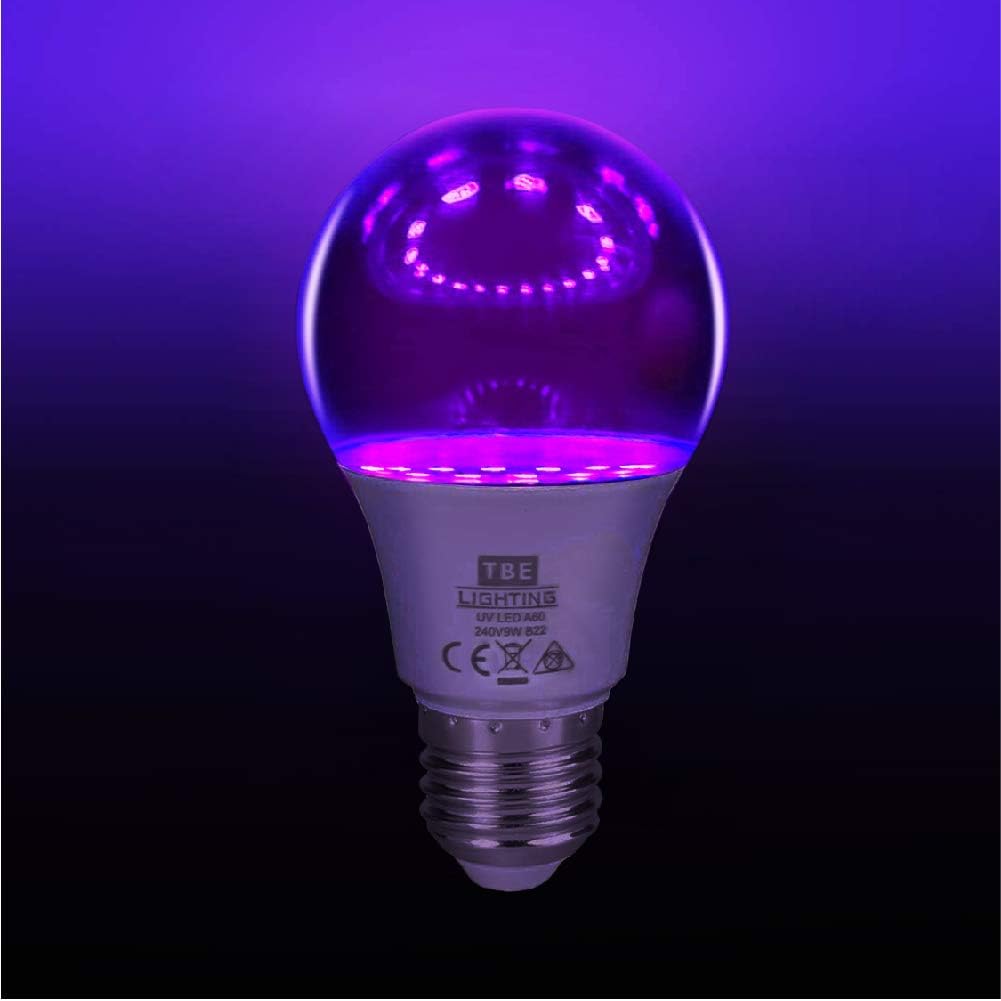 TBE LIGHTING UV LED Bulbs, 3 Pack, 9w Ultra Violet Black Light Bulbs, E27 Standard Screw Fitting, 395-400nm wavelength - Image 5