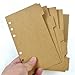 Chris.W 4Pack A6 Binder Index Tab Dividers Index Classified Lables Filler Project Sorter Pages for A6 6-Holes Ring Binders/Planner/Notebook(White/Black/Colored/Brown)
