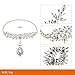Holylove White Women Statement Necklace Chain Jewelry in Crystal Beads Gift Box-HLN0006 White