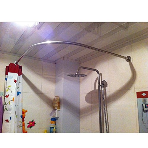 Stretchable 304 Stainless L Shaped Bathroom Bathtub Corner Shower