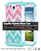 Galaxy S4 Glitter Case for Girls Women Kids, NageBee Sparkle Bling Studded Rhinestone Diamond Shockproof Hybrid Cover Cute Case for Samsung Galaxy S4 -Wave