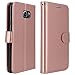 LK Case for Galaxy Note 5, [Wrist Strap] Luxury PU Leather Wallet Flip Protective Case Cover with Card Slots and Stand for Samsung Galaxy Note 5 (Rose Gold)