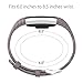 Henoda Replacement Bands Compatible with Fitbit Charge 2, Classic Genuine Leather Charge 2 Band Fitness Wristband for Women Men Small Large Weave Taupe