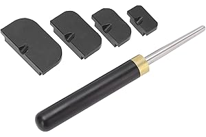 RiToEasysports Saxophone Tool, Ebony Metal Sax Repair Kit with Dent Stick 4 Tone Hole Pads for Tenor Alto Soprano Saxophones