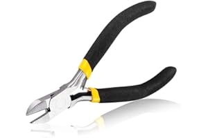 SPEEDWOX Diagonal Pliers Side Cutter Pliers 4 Inches Mini Fine Wire Cutting Plier Nippers Flush Cutter with Spring Micro Wire