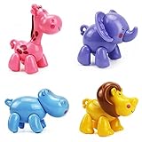 Noah's Animal Set African Toy Animals Toy Animal Figurines Hippo Lion Elephant Deer