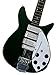 Beatles Miniature Guitar - John Lennon - Rickenbacker Black Custom - Wood Replica 10 Inches