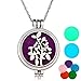 HOUSWEETY Aromatherapy Essential Oil Diffuser Necklace - Locket Pendant,5 Colorful Pads+2 Noctilucent Pads