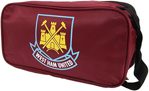 West Ham FC Official Foil Print Football Crest Shoe/Boot Bag (One Size) (Claret/Gold)