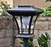 Solar Charged LED Lamp Post Decorative Yard Light with 3 Height Options