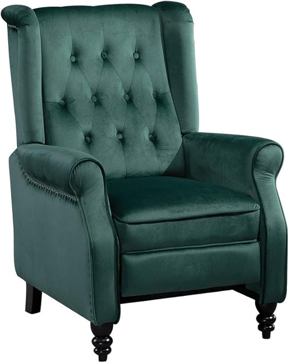 BonChoice Soft Velvet Recliner Chairs for Living Room Fabric