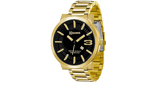 Relógio X Games Masculino Dourado e Preto XMGS1007 P2KX | Amazon.com.br