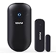 SECRUI Door Chime, Door Sensor Chime with Adjustable Volume, Easy Installation, 400ft Range, 52 Chimes, M508+D7 Door Open Chime for Business/Home When Entering, Black