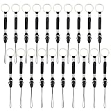 Bememo 20 Pack Black Nylon Lanyard Strap with Quick-Release Buckle for USB Flash Drive, MP3, MP4 Player, Keychain, ID Card Holders and Other Small Electronic Devices