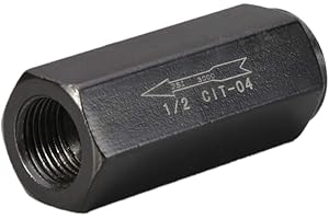 YACO INDUSTRY Hydraulic Check Valve 1/2'' NPT Pump Oil 3000psi no Return Valve Single Way (1/2'')