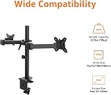 Amazon Basics Adjustable Dual Computer Monitor Arm Mount Holds Monitors Up To view 2