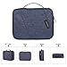 BAGSMART Double Layer Travel Universal Cable Organizer Cases Electronics Accessories Storage Bag for 10.5'' iPad Pro, iPad air, Charger, Kindle, Blue