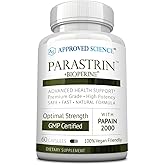 Approved Science Parastrin - 60 Capsules - Black Walnut, Garlic Bulb, Papain 2000, BioPerine - Vegan