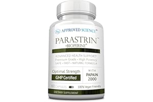 Approved Science Parastrin - 60 Capsules - Black Walnut, Garlic Bulb, Papain 2000, BioPerine - Vegan