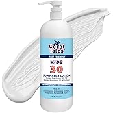 Coral Isles by Rocky Mountain Sunscreen | SPF 30 Lotion | Broad Spectrum UVA/UVB Protection | Hawaii Reef-Safe Act Compliant | Oxybenzone & Octinoxate Free | Water Resistant 80 Min. | 32 Fl Oz