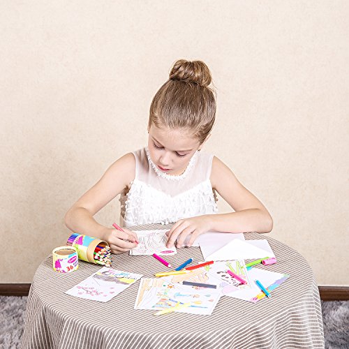 Blank Note Cards with Envelopes, 36 Coloring Greeting Cards for Kids and Adults to DIY Personalized Birthday Cards, Thank You Cards, Bulk Box Set, 4 x 6 Inches, Postcard Style, Funtopia - Thumbnail 3