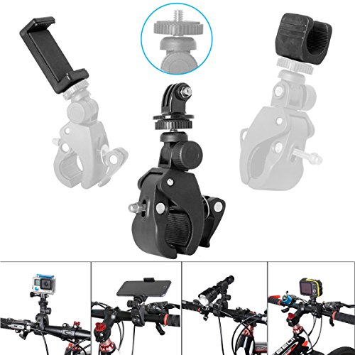 Action Camera + Smartphone + Flashlight + Waterproof Camera 4in1 Fast Bike Clamp Mount Bicycle