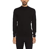 100% Merino Wool Men's Midweight Mock Neck - Base Layer Top - Warm Under Shirt