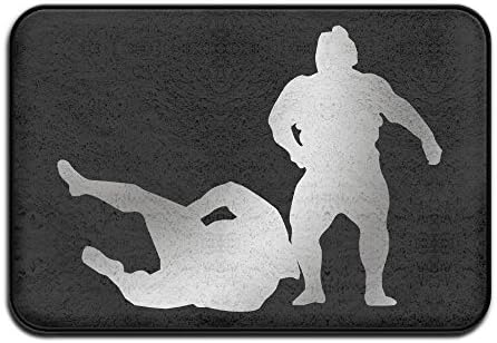 YS25 Bathroom Rug Mat Contour Rug Toilet Floor Rug Flannel Bath Shower Mat Japanese Sumo Silhouette Square Carpet