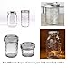 6 Pack Mason Jar Lights, 10 LED Solar Cold White Fairy String Lights Lids Insert for Garden Deck Patio Party Wedding Christmas Decorative Lighting Fit for Regular Mouth Jars …