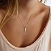 Monily Minimalist Lariat Necklace Bar Pendant Necklace for Women