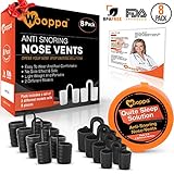 Wooppa Snoring Solution - Anti Snoring Solutions - Anti Snoring Devices - Snore Aids - Nose Vents - Snore Nasal Dilators - 8 Pack - Snore Stopper Set - Reduce Snoring - Stop Snoring