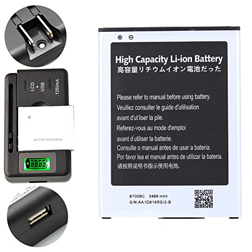 High Capacity Samsung Galaxy Mega 6.3 Battery B700BC B700BE B700BU + Universal Battery Charger With LED Indicator For Samsung Galaxy Mega 6.3 SPH-L600 / Samsung Galaxy Mega 6.3 SGH-I527 / Samsung Galaxy Mega 6.3 SCH-R960 / Samsung Galaxy Mega 6.3 SGH-M819N / Samsung Galaxy Mega 6.3 GT-I9200 3400 mAh High Capacity Samsung Galaxy Mega 6.3 Battery B700BC B700BE B700BU + Universal Battery Charger With LED Indicator For Samsung Galaxy Mega 6.3 SPH-L600 / Samsung Galaxy Mega 6.3 SGH-I527 / Samsung Galaxy Mega 6.3 SCH-R960 / Samsung Galaxy Mega 6.3 SGH-M819N / Samsung Galaxy Mega 6.3 GT-I9200 3400 mAh
